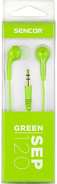 Fej-/fülhallgató Sencor SEP 120 zöld Csomagolás/doboz