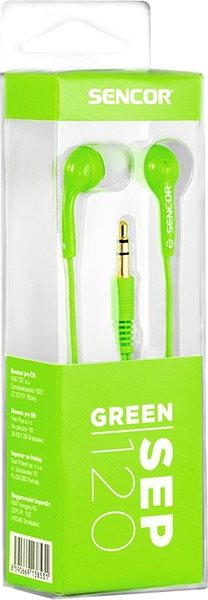Fej-/fülhallgató Sencor SEP 120 zöld Csomagolás/doboz