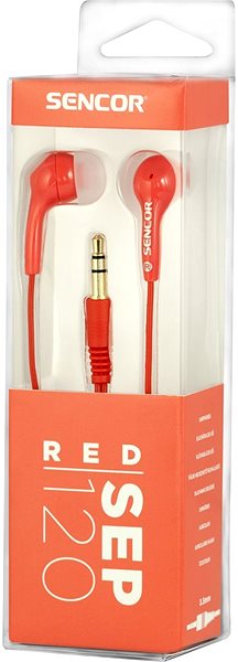 Headphones Sencor SEP 120 Red Packaging/box