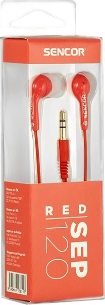 Fej-/fülhallgató Sencor SEP 120 piros Csomagolás/doboz