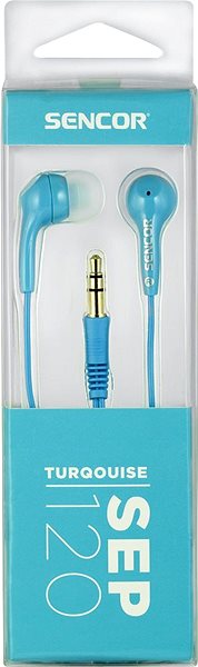 Fej-/fülhallgató Sencor SEP 120 türkiz Csomagolás/doboz