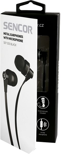 Fej-/fülhallgató Sencor SEP 300 MIC fekete Csomagolás/doboz