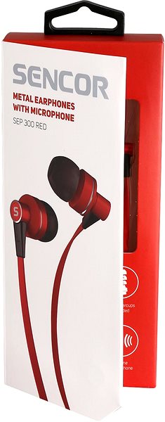 Fej-/fülhallgató Sencor SEP 300 MIC piros Csomagolás/doboz