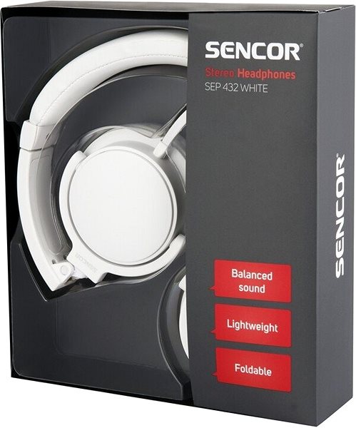 Fej-/fülhallgató Sencor SEP 432 fehér Csomagolás/doboz