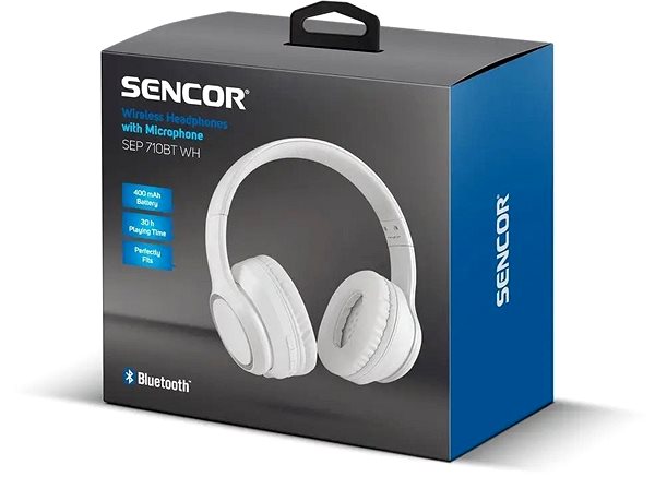 Wireless Headphones Sencor SEP 710BT White Packaging/box