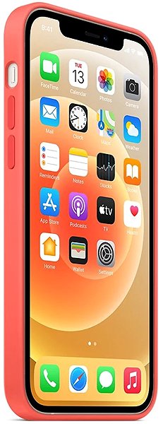 Handyhülle Apple iPhone 12 und 12 Pro Silikonhülle mit MagSafe Citrus Pink ...