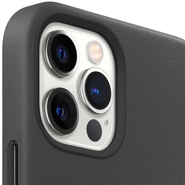 Handyhülle Apple iPhone 12 Pro Max Leder-Handyhülle mit MagSafe Schwarz ...