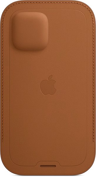 Mobiltelefon tok Apple iPhone 12 és 12 Pro vörösesbarna bőr MagSafe tok ...