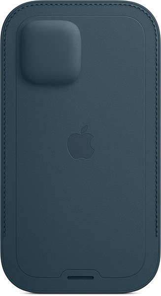 Puzdro na mobil Apple iPhone 12 a 12 Pro Kožený návlek s MagSafe baltsky modrý ...