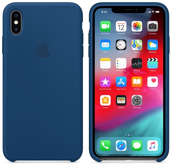 Handyhülle iPhone XS Max Silikonhülle Abendblau ...