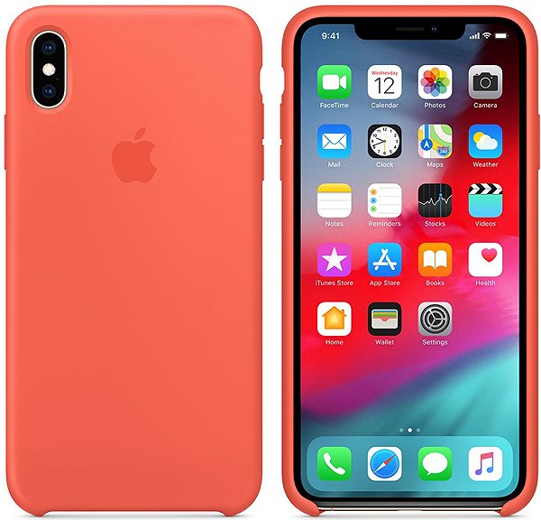 Kryt na mobil iPhone XS Max Silikónový kryt nektarinkový ...