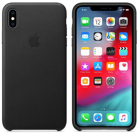 Handyhülle iPhone XS Max Lederhülle schwarz ...