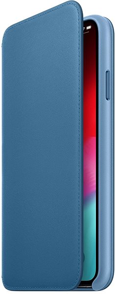 Softcase-Handyhülle iPhone XS Max Lederhülle Folio blau-grau ...