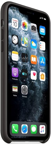 Telefon tok Apple iPhone 11 Pro Max fekete szilikon tok ...