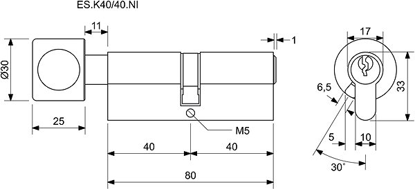 Cylinder Richter Czech ES.K40/40.NI Technical draft