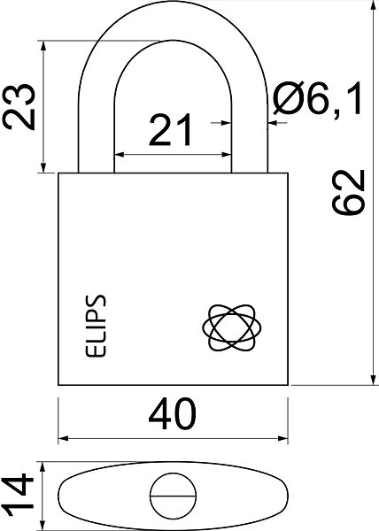 Visiaci zámok Richter Czech RV.ELIPS.40 ...