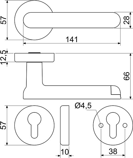 Door Fitting Richter Czech Smart Touch Handle H.03.NIMAT .