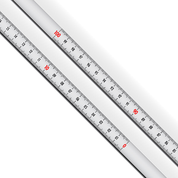 Richter tape measure white steel tape measure with zero right 1 m .