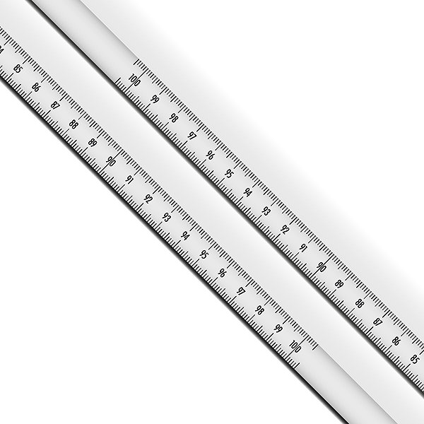 Richter tape measure white steel tape measure with zero in the middle 2 m .