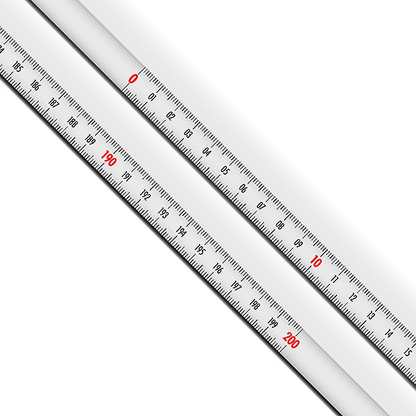 Richter tape measure white steel tape measure with zero left 2 m .