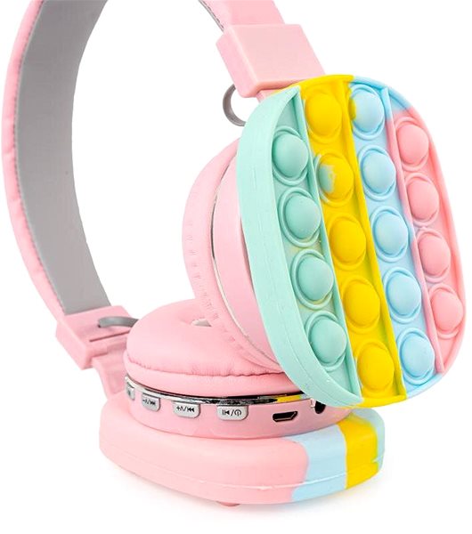 Bezdrôtové slúchadlá Oxe Bluetooth detské slúchadlá Pop It ružové ...
