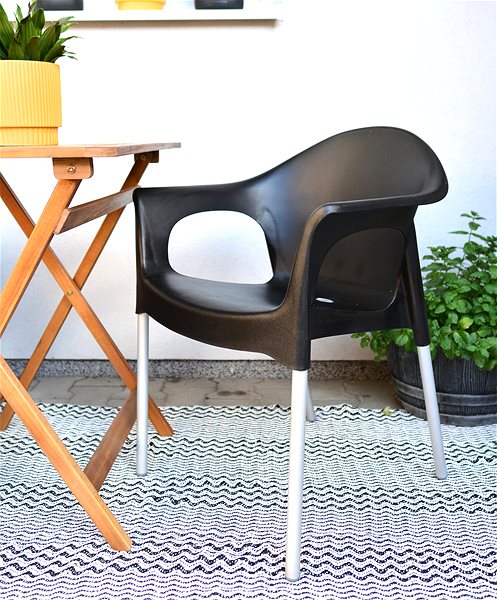 Garden Chair ROJAPLAST Garden chair LISA, black ...