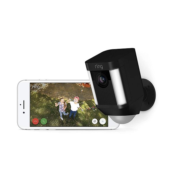 IP Camera Ring Spotlight Cam Battery Black Features/technology