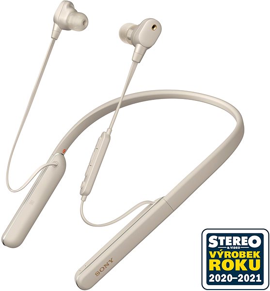 Vezeték nélküli fül-/fejhallgató Sony Hi-Res WI-1000XM2, szürke-ezüst színű Oldalnézet