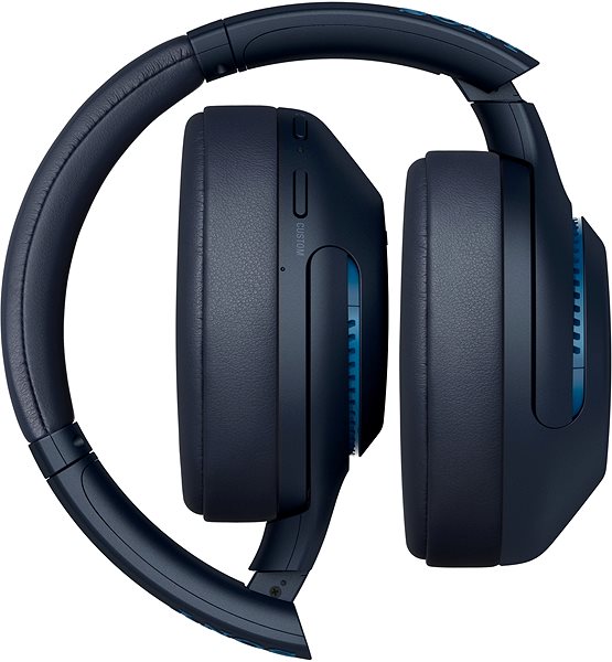 Wireless Headphones Sony WH-XB900N blue Lateral view
