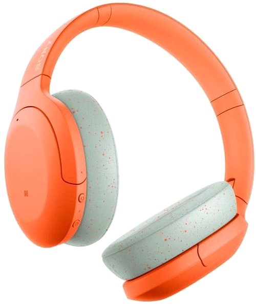Wireless Headphones Sony Hi-Res WH-H910N, orange-grey Lateral view