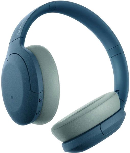 Kabellose Kopfhörer Sony Hi-Res WH-H910N, blau Seitlicher Anblick