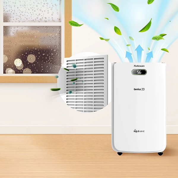 Air Dehumidifier Rohnson R-95020 Genius 20 Wi-Fi Ion & UV-C ...