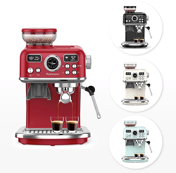 Siebträgermaschine Rohnson R-98250R Espresso 2in1 ...