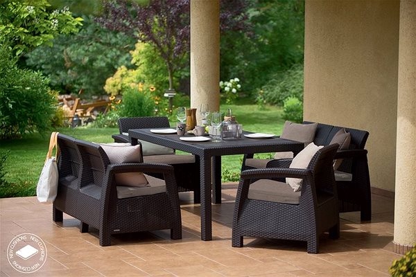 Garden Furniture ALLIBERT CORFU FIESTA Brown Lifestyle