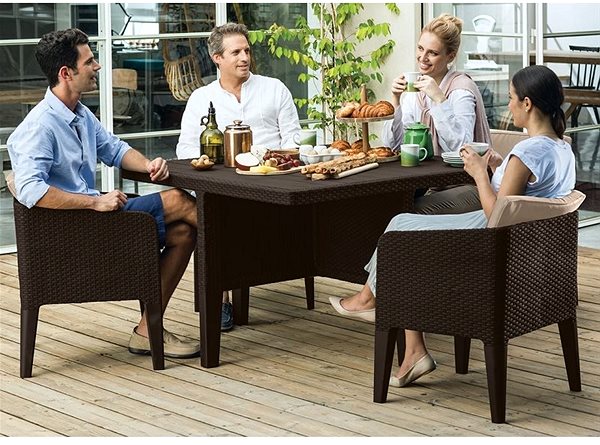 Garden Furniture ALLIBERT COLUMBIA 5 Brown Lifestyle