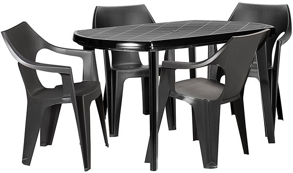 Garden Table ALLIBERT ELISE Table Graphite ...