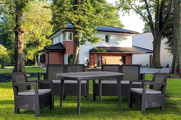 Garden Table ALLIBERT ELISE Table Graphite ...