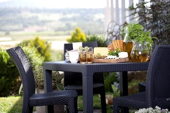 Garden Table KETER MELODY QUARTED Table, Cappucino Lifestyle
