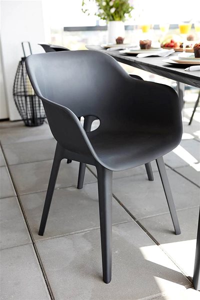 Garden Chair ALLIBERT AKOLA graphite armchair ...