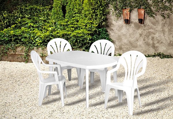 Garden Table ALLIBERT ELISE Table White ...