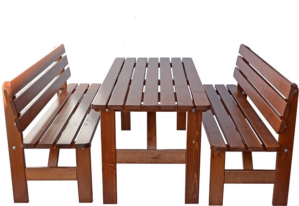 Garden Table ROJAPLAST VIKING wooden table - 180 lacquered Screen