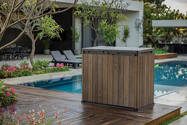 Záhradná skrinka Keter Skrinka Deco horizontal Store it out, 1 150 l Walnut ...