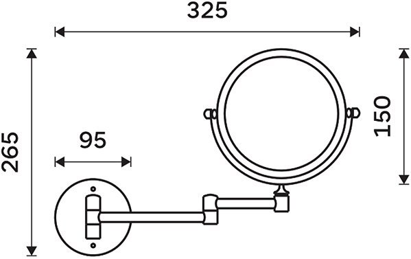 Cosmetic mirror Nimco Cosmetic Mirror Magnifying Round – Double-Sided ZR-6992N-26.