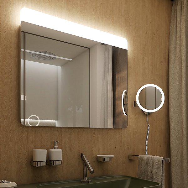 Cosmetic Mirror Nimco LED Round Backlit Cosmetic Mirror – Touch with Colour Adjustment ZK-20265P-26.