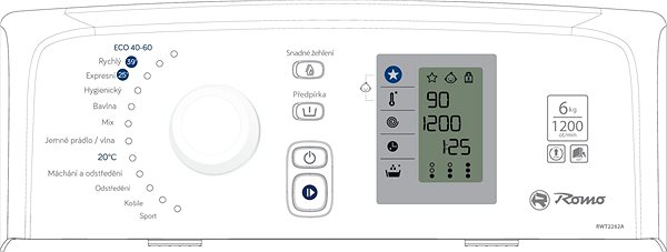 Washing Machine Romo RWT2262A Optional