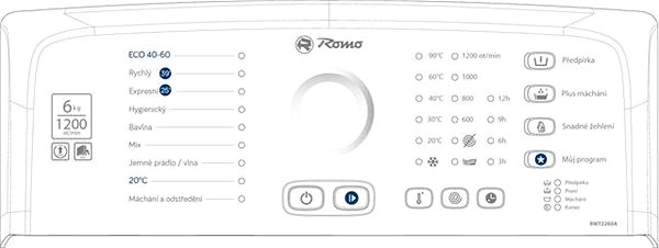 Pračka ROMO RWT2260A Optional