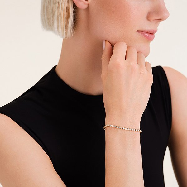 Rosefield Women's Gold-Plated Tennis Bracelet JBTWG - J1035 .