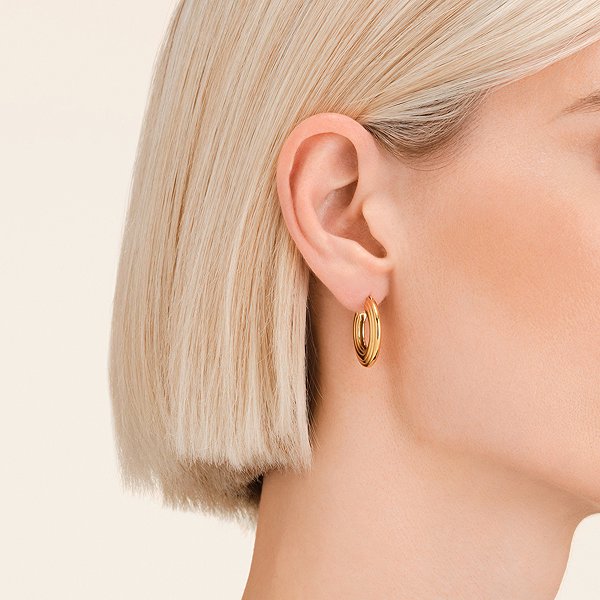 Rosefield women's gold-plated earrings JEFSG - J973.