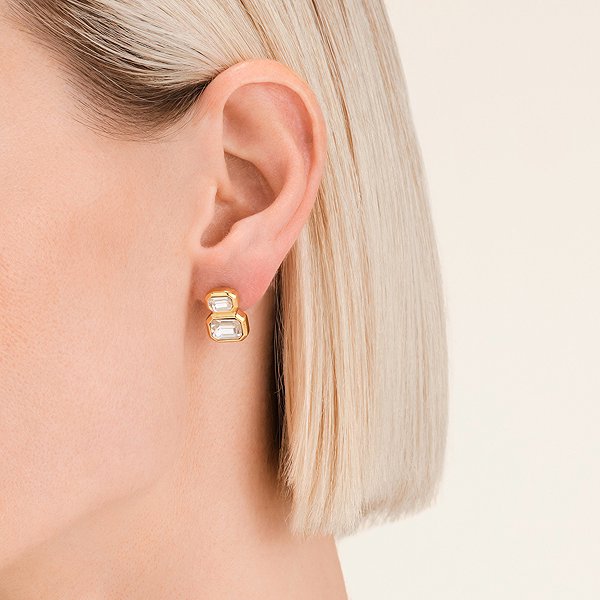 Rosefield women's gold-plated earrings JEODG - J1128.