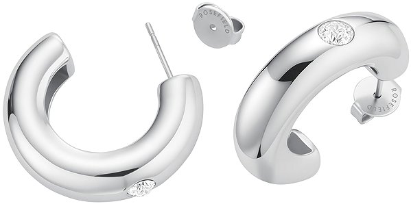 Rosefield rhodium-plated earrings JEBCS-J1201.